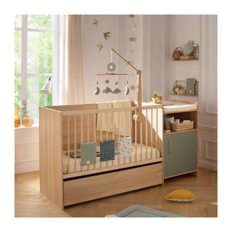 Lit combiné évolutif CHARLIE 120x60 cm - SAUTHON - Sauge
