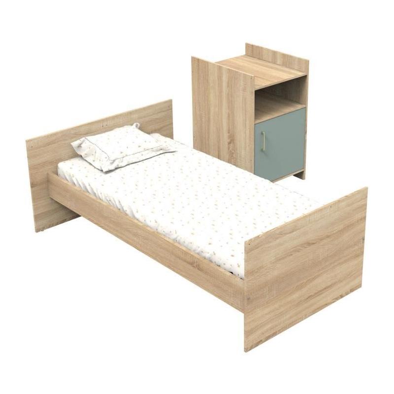 Lit combiné évolutif CHARLIE 120x60 cm - SAUTHON - Sauge