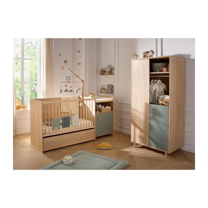 Lit combiné évolutif CHARLIE 120x60 cm - SAUTHON - Sauge
