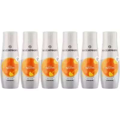 Concentrés Sodastream: Lot de 6 saveurs Agrumes sans sucres - Jusqu'à 54L - 440ml