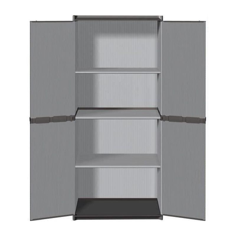 Armoire de rangement haute en résine TOOD - Gris