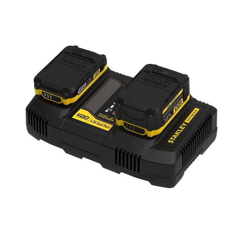 Double Chargeur 18V 4A Compatible avec Batteries Gamme V20 - STANLEY FATMAX
