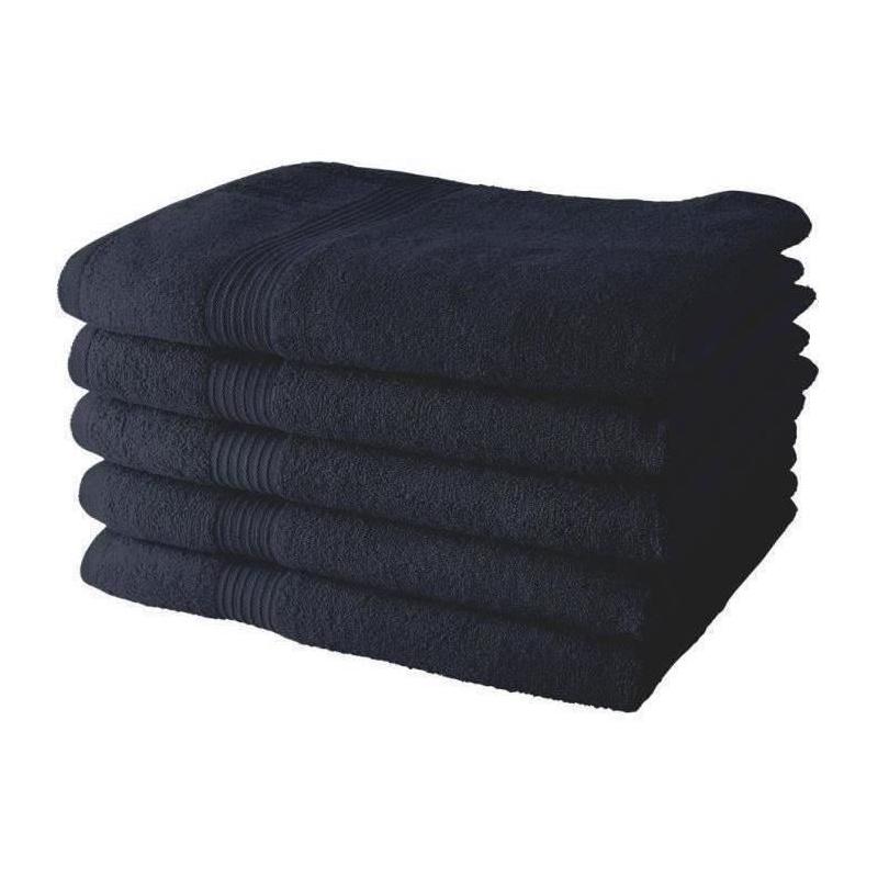 Ensemble de 5 Draps de Bain TODAY 100% Coton - Navy