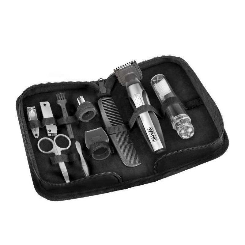 Tondeuse de précision WAHL - TRAVEL KIT DELUXE - Noir / Argent