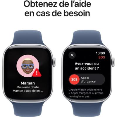 Nouvelle Apple Watch Series 10 - GPS + Cellular - Bracelet Denim Sport Band