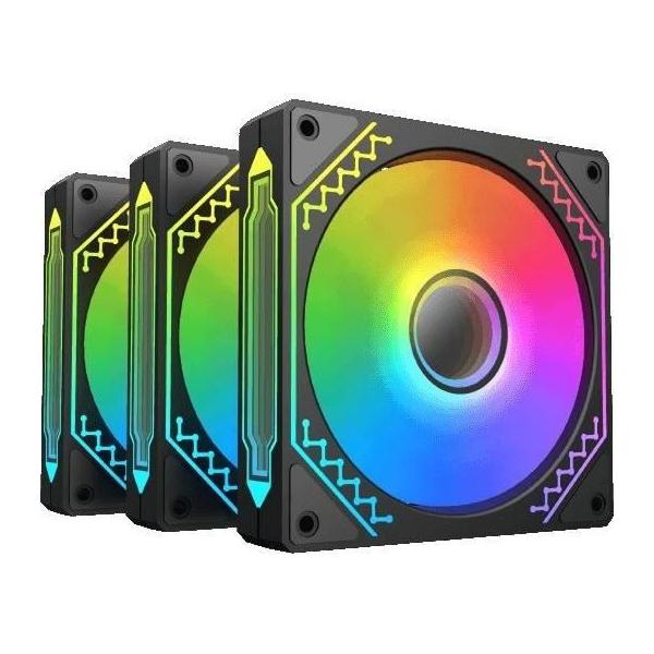 Ventilateur pour boitier PC - XIGMATEK - Starz Pro (Noir) - 3x120mm A-RGB - 19,80 dBA - 40,60CFM