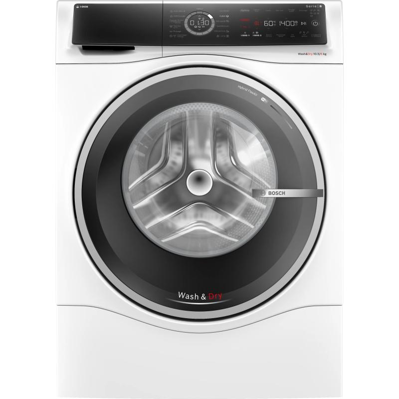 Bosch Serie 8 WNC254A0FR machine à laver avec sèche linge Pose libre Charge avant Blanc D