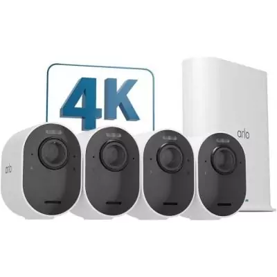 Kit de surveillance: ARLO Ultra V2 - 4 caméras extérieures avec batterie et vision nocturne