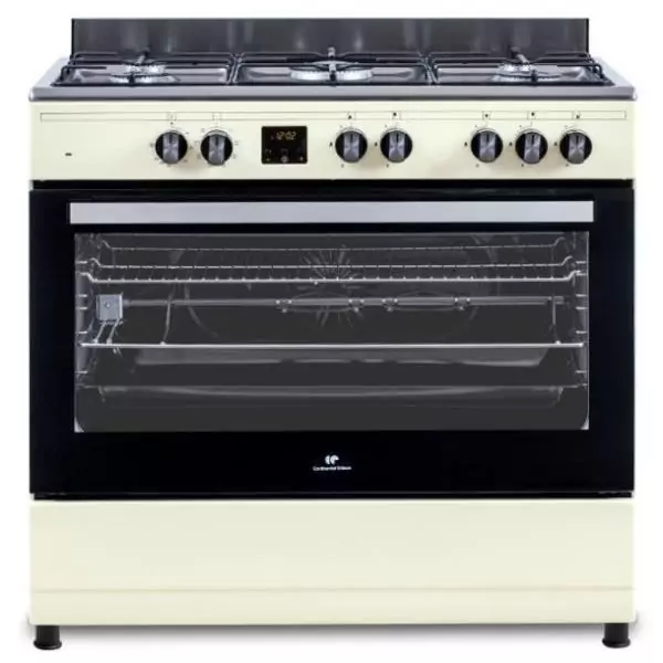 Cuisiniere piano four multifonctions catalyse - CONTINENTAL EDISON - CECP9060CD - 95 L - L90 x H85 cm - Creme / Inox
