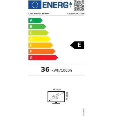TV LED Full HD Continental Edison 40" (101 cm) - 3xHDMI