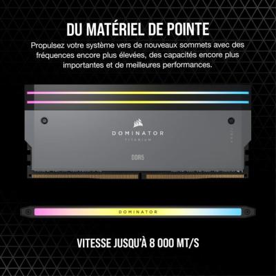 Mémoire vive CORSAIR 64Go DDR5 6000 MHz RGB - Dual Channel