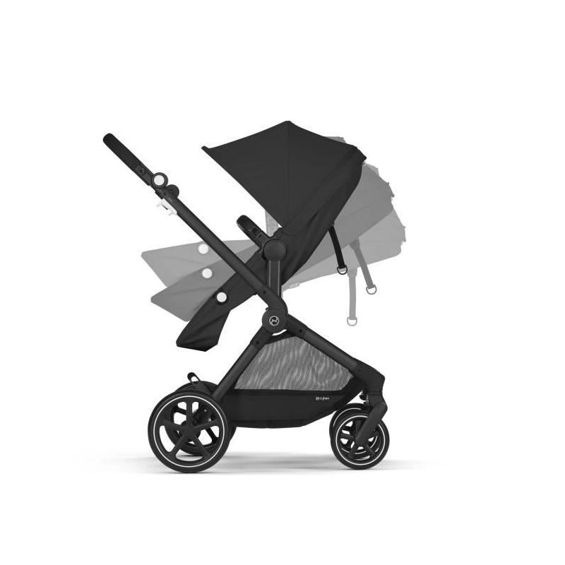 Pack Poussette Trio CYBEX EOS BLACK Moon Black : 2en1 avec siège auto Aton B2 i-size
