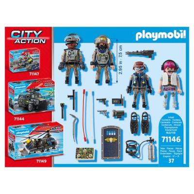Playmobil 71146 : Forces spéciales contre bandit, Les policiers