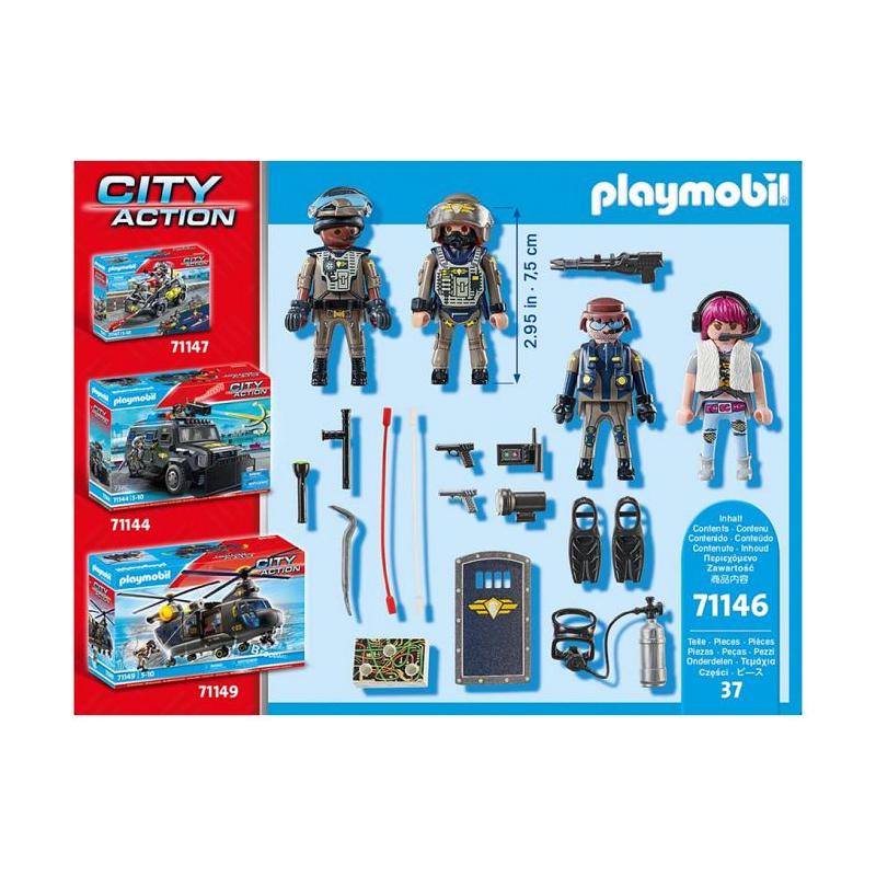 Playmobil 71146 : Forces spéciales contre bandit, Les policiers