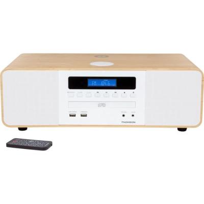 Chaîne Bluetooth Thomson Blanche/Induction 50W - Radio FM/CD/MP3/USB