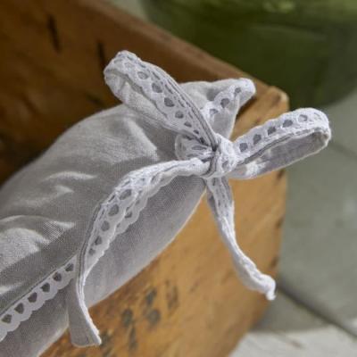 Assise matelassée - TODAY - CHARME Chambray x Petite Broderie - 40 x 40 cm