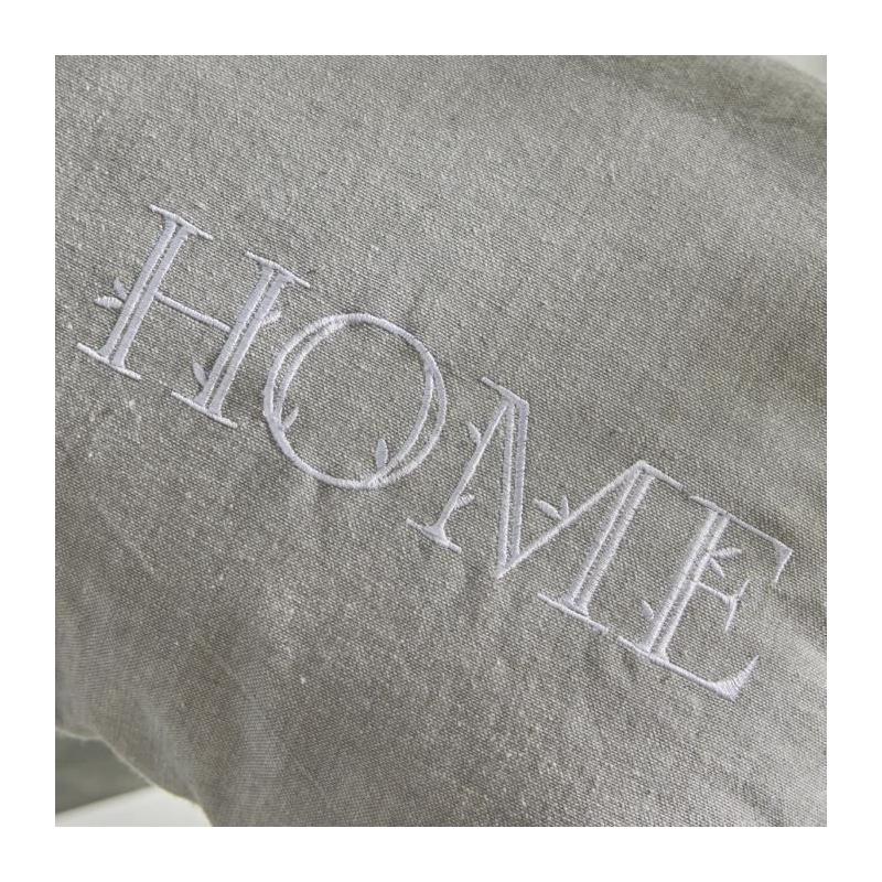 Coussin de chaise: Charme imprimé x chambray x broderie Capucine