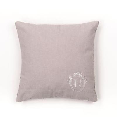 Coussin TODAY CHARME Chambray x Broderie Berenice 40x40 cm