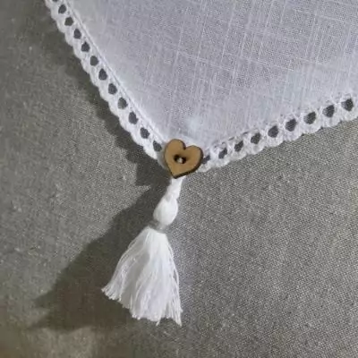 Coussin de Chaise Charme - Slub x Chambray x Pompon Capucune