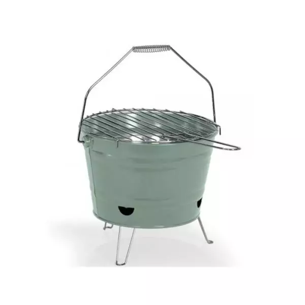 Barbecue a charbon portable - LIVOO - DOC327V - ø27 cm - Grille en acier chromé - Hauteur 24 cm - Pieds pliables - Poignées