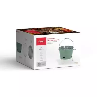 Barbecue charbon portable Livoo - Vert DOC327V