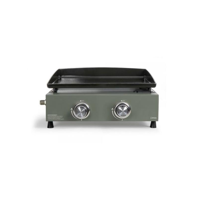 Livoo Plancha gaz 5000w, plaque émaillée, 45.5x35.5cm - DOC323