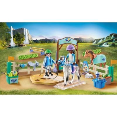 Arene d'équitation PLAYMOBIL 71637: Chevaux de Cascade, 67 pièces