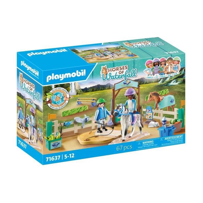 Arene d'équitation PLAYMOBIL 71637: Chevaux de Cascade, 67 pièces