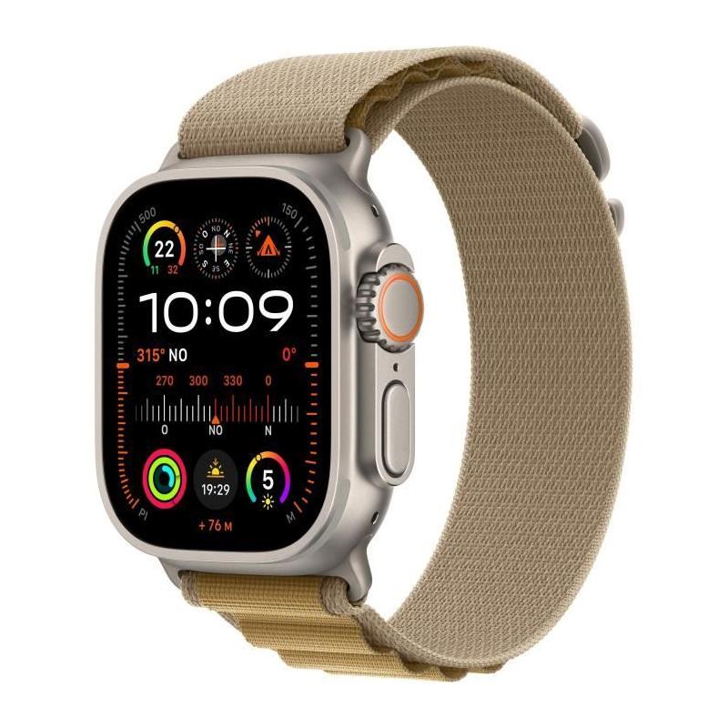 Apple Watch Ultra 2 GPS + Cellular - Titanium Naturel - Tan Alpine Loop - Large