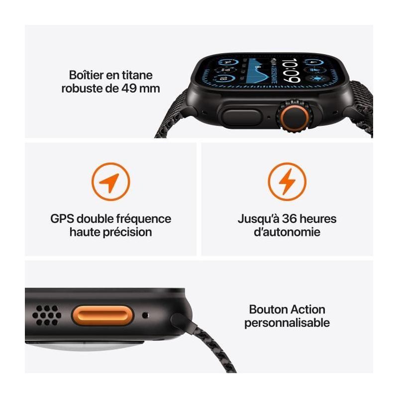 Apple Watch Ultra 2 GPS + Cellular - Titanium Naturel - Tan Alpine Loop - Large