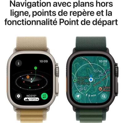 Apple Watch Ultra 2 GPS + Cellular - Titanium Naturel - Tan Alpine Loop - Large