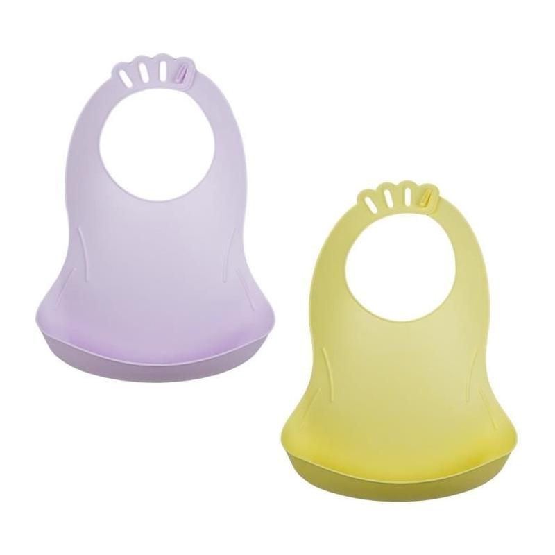 Lot de 2 bavoirs THERMOBABY BIBOU - Lilas et Citron
