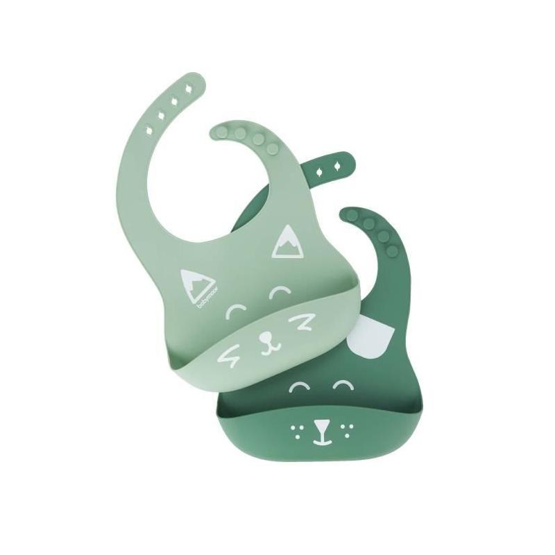 Lot de 2 bavoirs en silicone avec poche ventrale - Babymoov