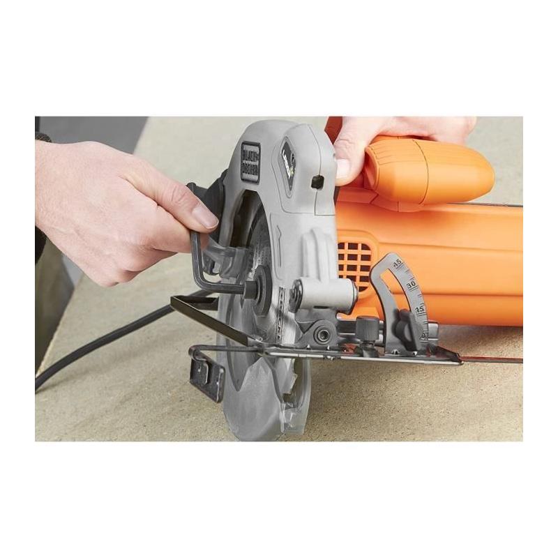 Scie Circulaire Filaire 1250W BLACK+DECKER - Précision et Puissance