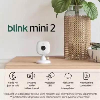 Caméra mini 2-Cam BLINK HOME SECURITY Blanc - Surveillance Connectée
