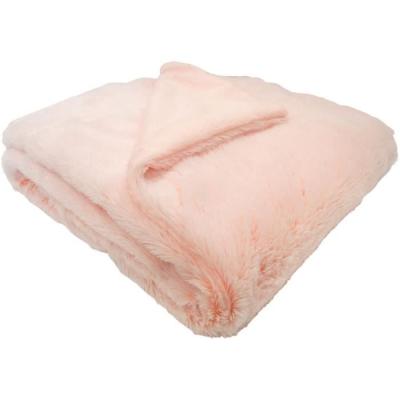 Couverture doublée DOMIVA ultra douce - 75 x 100 cm - Lait fraise