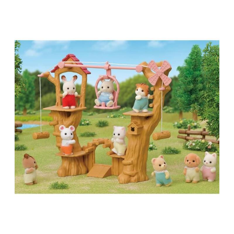 Figurine miniature SYLVANIAN FAMILIES - La tyrolienne des bébés - Henry le bébé lapin crème