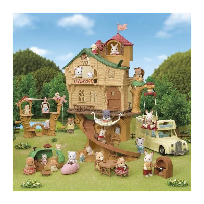 Figurine miniature SYLVANIAN FAMILIES - La tyrolienne des bébés - Henry le bébé lapin crème