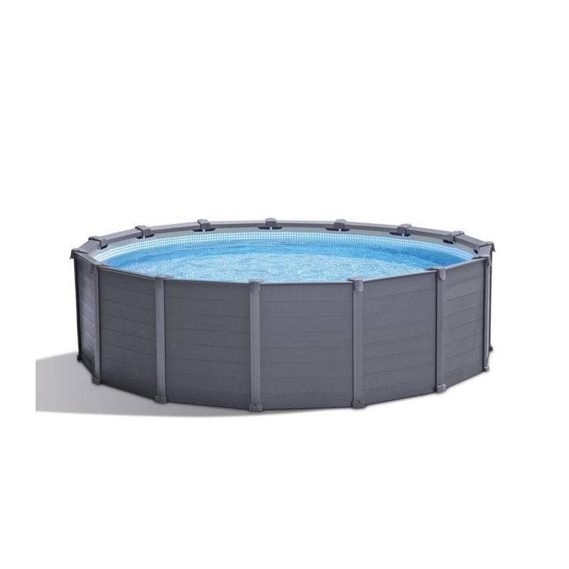 Kit Piscine Graphite 4,78 x 1,24 m - Intex: Plongez dans le luxe!
