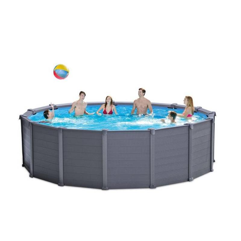 Kit Piscine Graphite 4,78 x 1,24 m - Intex: Plongez dans le luxe!