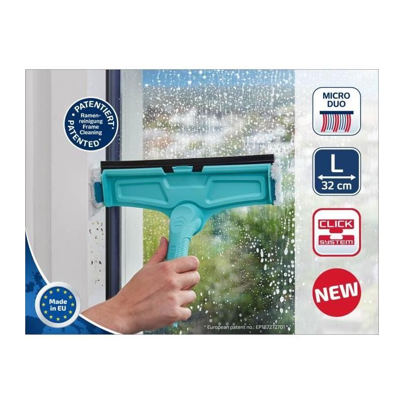 Lave-vitres 4-en-1 Leifheit 51320 : RACLETTE vitre 32cm innovante