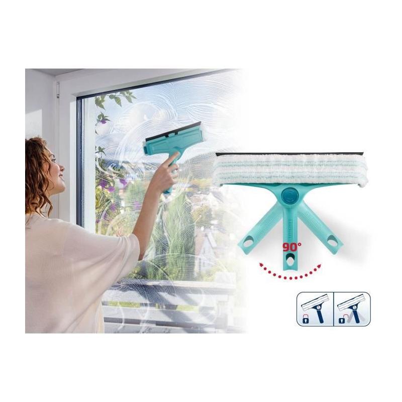 Lave-vitres 4-en-1 Leifheit 51320 : RACLETTE vitre 32cm innovante