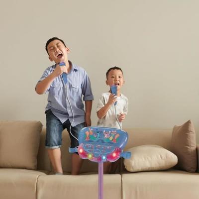 Microphone Stitch sur pied avec enceinte, 2 Micros et Effets - MICRO KARAOKE ENFANT