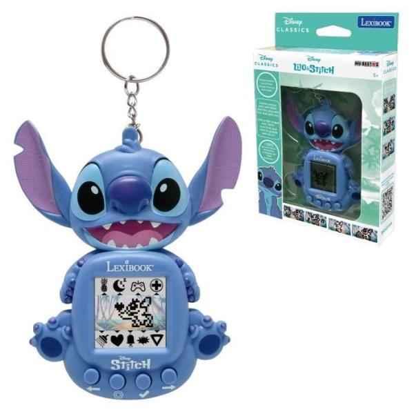 LEXIBOOK Mon compagnon virtuel Stitch, My Best-e, Console de jeu portable pour enfants, Ecran colorisé, Disney, JLMB10D, Des 5