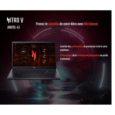 PC Portable Gamer ACER Nitro V 15 ANV15-41-R85W Ryzen 5 7535HS 16Go 512Go SSD RTX 4050