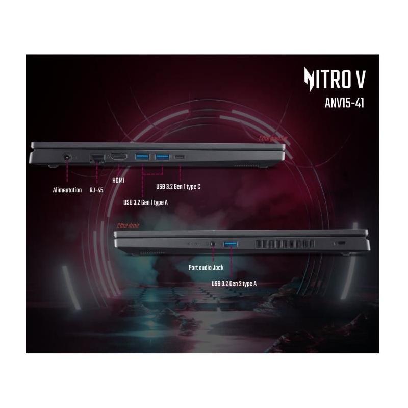 PC Portable Gamer ACER Nitro V 15 ANV15-41-R85W Ryzen 5 7535HS 16Go 512Go SSD RTX 4050