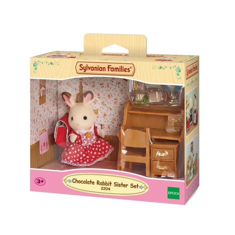 Bureau enfant Sylvanian Families Soeur Lapin Chocolat - Accessoires