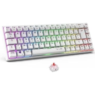 Clavier Gamer sans fil The G-Lab KEYZ TITAN RGB Blanc