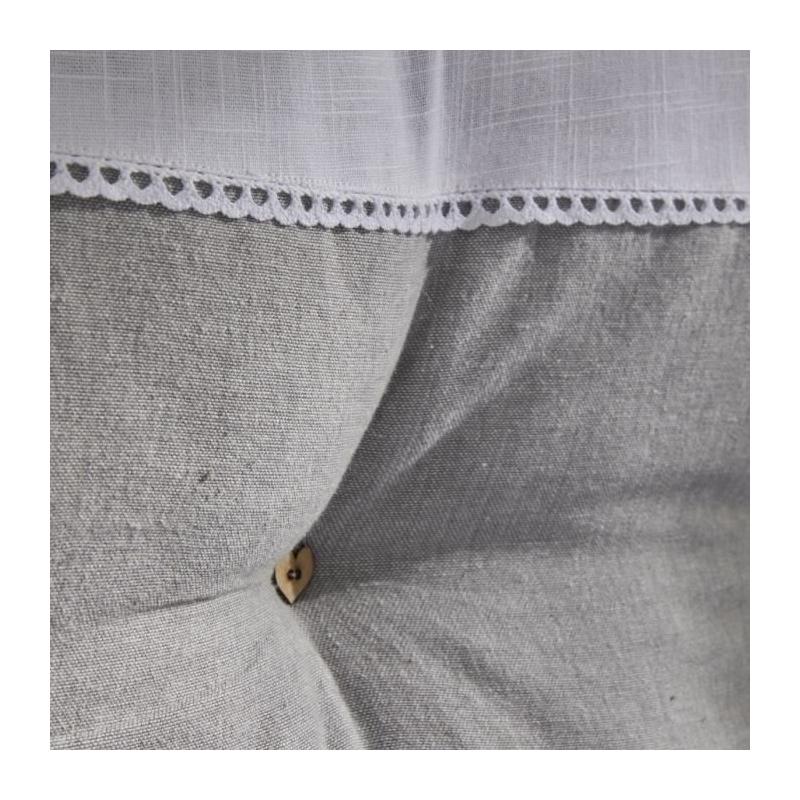 Tete de lit - CHARME Chambray x Slub Capucine - 45 x 70 cm