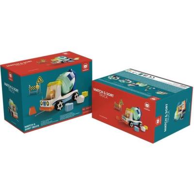 Véhicule de chantier : jeu éducatif tri couleurs/formes, 2 ans